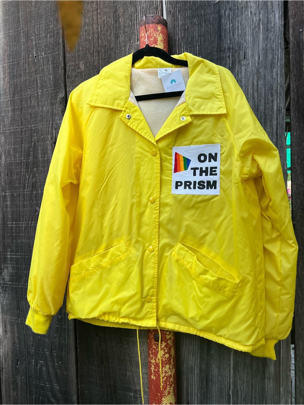 Bright Yellow "On The Prism" Patch  Jacket